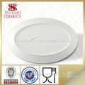 Pratos de placas de cerâmica de logotipo personalizado, prato oval de porcelana de grés